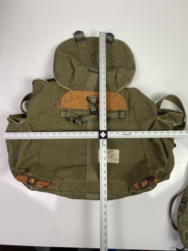 Indochina War French M47 Army Backpack Rucksack Duffel Messenger AILEE Zippers - Picture 15 of 17