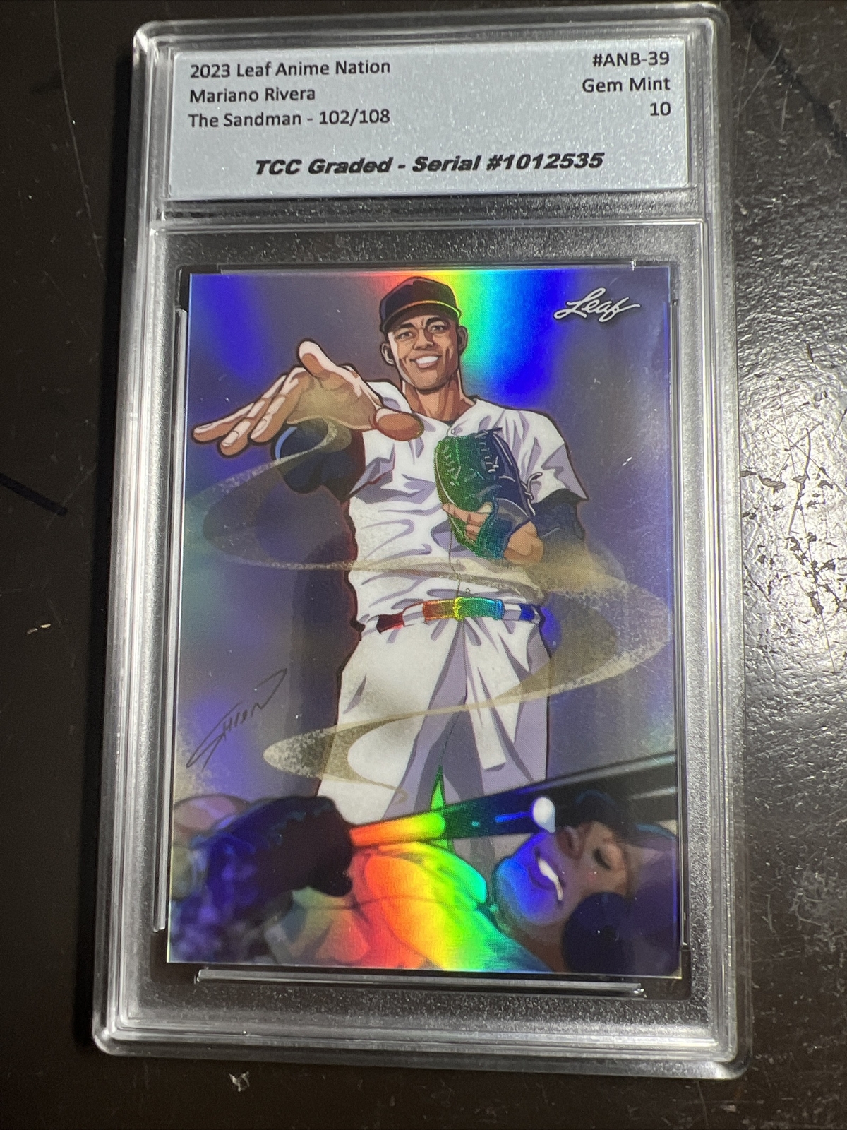 2023 Leaf Anime Nation Mariano Rivera The Sandman TCC Graded Gem Mint 10 view 5