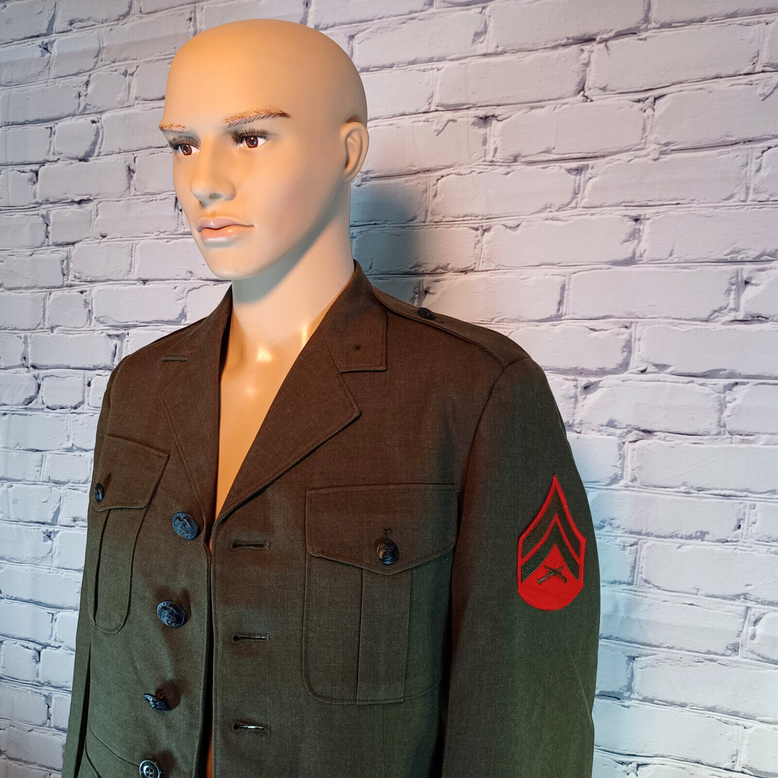 Vintage VIETNAM Era Corporal Marine Corp Jacket Green… Gem
