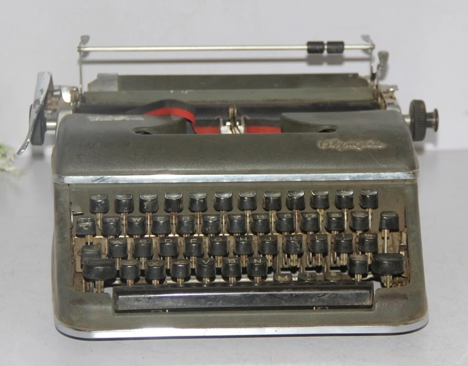1941s Vintage Olympia Wereke-ag Machine à Écrire Avec Inkribbon, Allemagne 8611 - Photo 2/4