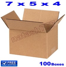 100 - 7x5x4 Cardboard Boxes 32ECT Mailing Packing Shipping Corrugated Carton