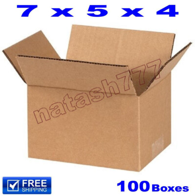 100 - 7x5x4 Cardboard Boxes 32ECT Mailing Packing Shipping Corrugated Carton