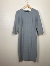 Avenue Montaigne Roma Plaid Sheath Dress Size 2 Stretch Work Career