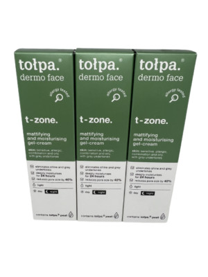 Tolpa Dermo Face T Zone Mattier- und Feuchtigkeitsgel-Creme 40ml Tag/Nacht x 3