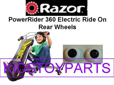 Razor POWERRIDER 360 Rear Wheels 2x buy (1 and 2x wheels shipped Blue or Silver)