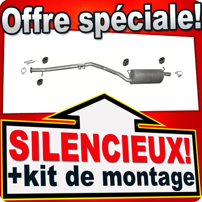 Silencieux intermédiaire Ford Transit Connect tube échappement central pour contrôle technique