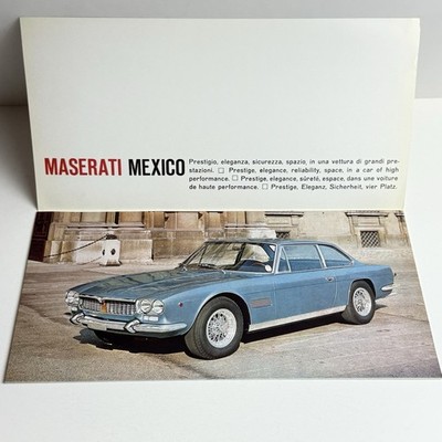 MASERATI MEXICO / 6P Prospekt Katalog / 1969 MAASLAND NL