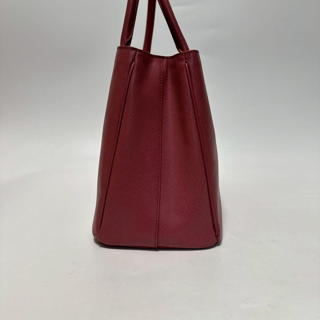 PRADA Galleria Saffiano Leather Handbag Pink Vintage Used Japan thumbnail 4