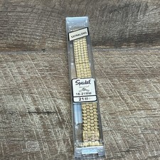 Men's Speidel Twist-O-Flex 16-21MM Adjustable End Watch Band-Gold Tone