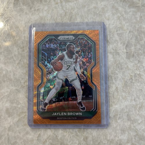 2020-21 Prizm Jaylen Brown Orange Wave Prizm #/60 Celtics