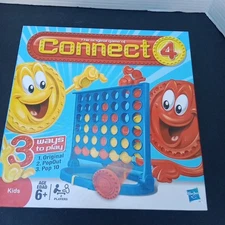 Hasbro Connect 4 Strategy Board Game 2008 Now 3-Ways To Play, With Instructions