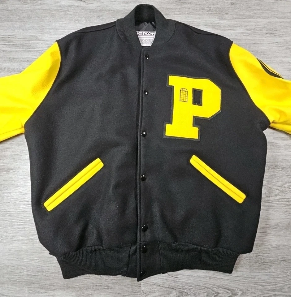 Vintage 90s DeLong Wool Blend Letterman Varsity Jacket Mens Size XLarge USA Made - Image 4 of 4