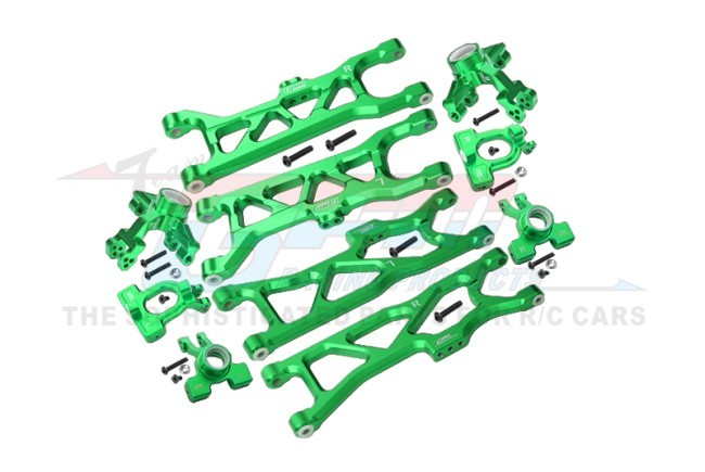 GPM MAKS100-G Alu-Upgradeset Arm, C-Hubs, Steering Knuckle, Carrier 1/10 Krato
