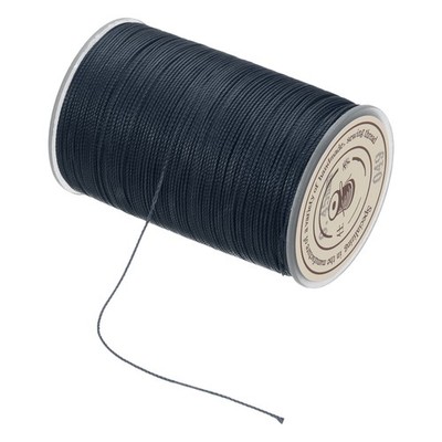 Waxed Cord 0.45mm Waxed Thread 87 Yard Wax String Leather Cord (Dark Blue)