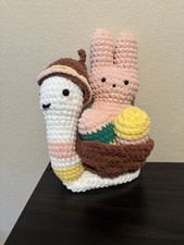 Handmade Crochet Easter Snail