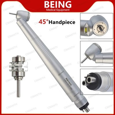 BEING Dental 45 Degree Surgical Handpiece High Speed Turbine 4 Hole LED Reverse