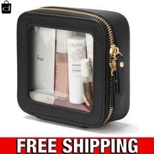 Fashionable Compact Makeup Organizer - Clear Design for Essentials On-The-Go