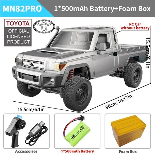 MN82 1:12 Full Scale RTR Car Toy 2.4G 4WD Off-Road Remote Control Car Truck Xmas - Picture 10 of 10
