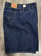 Big Mens LEVI'S 469 Loose Fit 100 Cotton 5 Pocket Blue Denim Shorts NWT 52 60