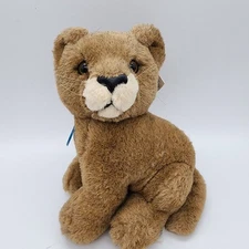 Dakin Lions Pride Cub Brown Plush 9" Brown Hard Eyes Stuffed Animal Vintage 1982