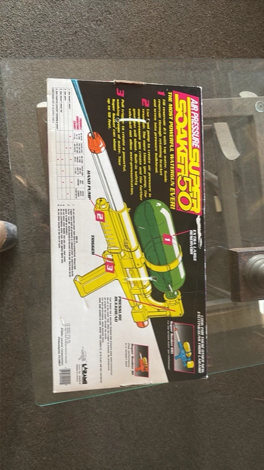Vintage Larami Super Soaker 50 Air Pressure Toy Water Gun Sealed NIB Brand New - Image 3 of 3
