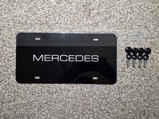 Mercedes Silver Laser Engraved Aluminum Vanity Plate