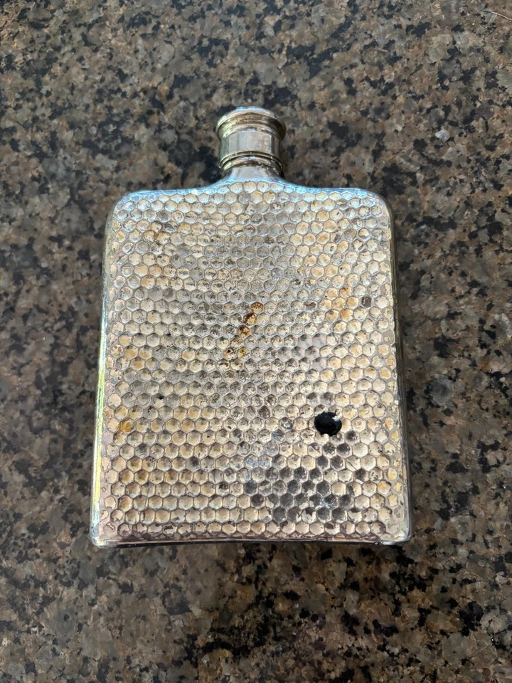 Vintage Godinger Silverplated Face of Bacchus God of Wine Flask 1983 - Image 3 of 3