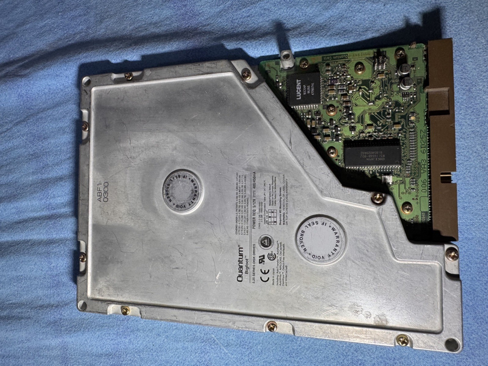 Quantum Bigfoot 2550A 2,5GB 5,25” IDE Vintage HDD TESTATO – SETTORI RIALLOCATI
