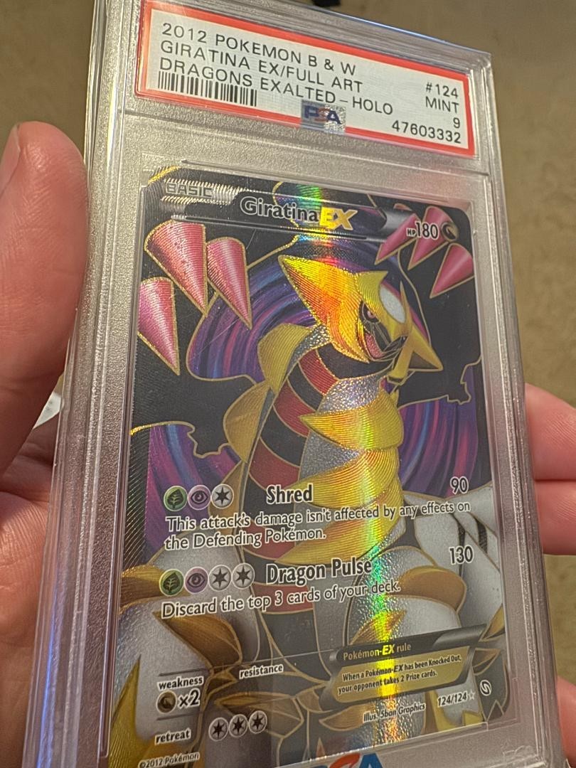 2012 POKEMON BLACK & WHITE DRAGONS EXALTED - PSA 9 GIRATINA EX FULL ART #124