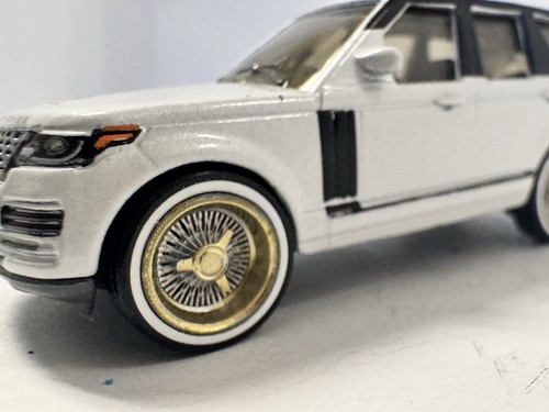 2018 Land Rover Vogue SE White Matchbox Moving Parts Loose Custom Wheel Swap Low - Picture 9 of 24