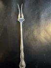 STERLING SILVER GORHAM RONDO 5.875" SHORT HANDLE PICKLE/OLIVE FORK with 2 TINES