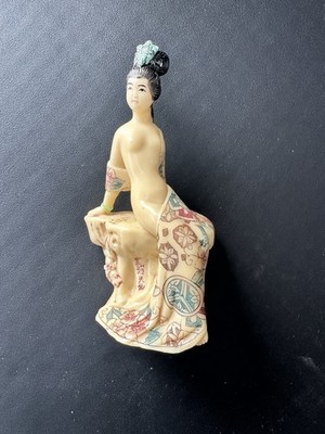 Vintage Japanese/Chinese Resin Okimono Figurine - ''Beauty of a Celestial'' Erotic