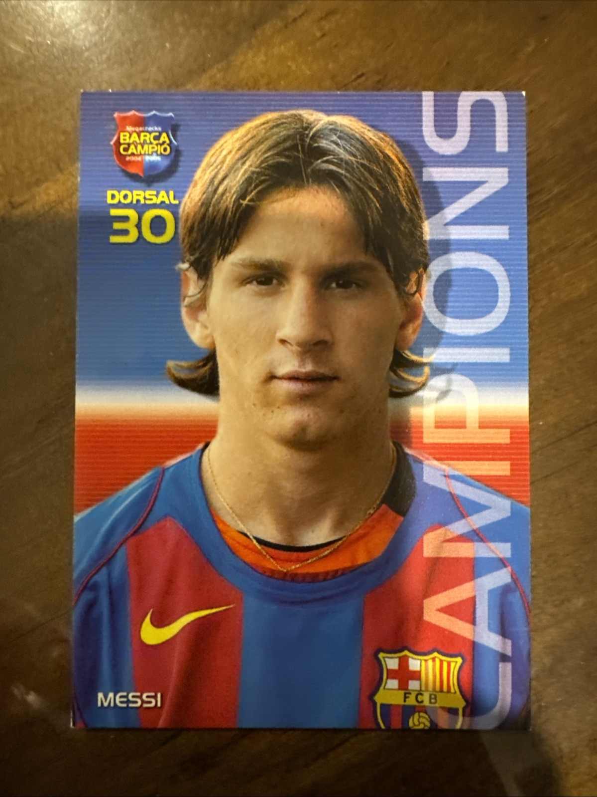 2004-05 Panini Megacracks Barca Campeon - Lionel Messi Rookie #35 Ex+ to NM