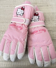 Sanrio Hello Kitty Winter Lined Fleece Gloves Pink White One Size