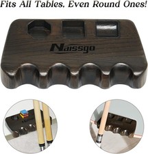Wooden 4-Hole Pool Cue Holder - Portable Cue Rest for Ultimate Game Convenience