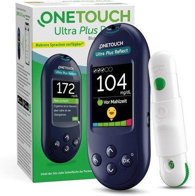 OneTouch Ultra Plus Reflect  Blutzuckermessgerät (mg/dl) I 1 Messgerät, 10 Tests