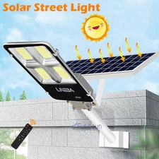 5500000000LM Solar Street Light Outdoor Commercial Dusk to Dawn Road Wall Lamp