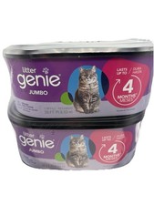 Litter Genie Refill Jumbo Bags 8-Month Supply 2 Refill Cartridges NEW Sealed