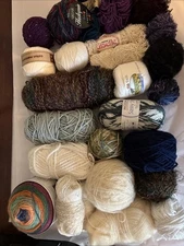 Lot Of Yarn - Wool Cotton Various Brands Style Knitting ~ Great Assortment