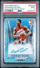 2023 Panini Prizm Deca Signatures Dominique Wilkins Mojo Prizms Auto /25 PSA 9