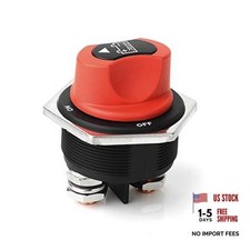 32VDC Black Brass Battery Isolator ON Off Kill Switch - For Motorcycles 300A