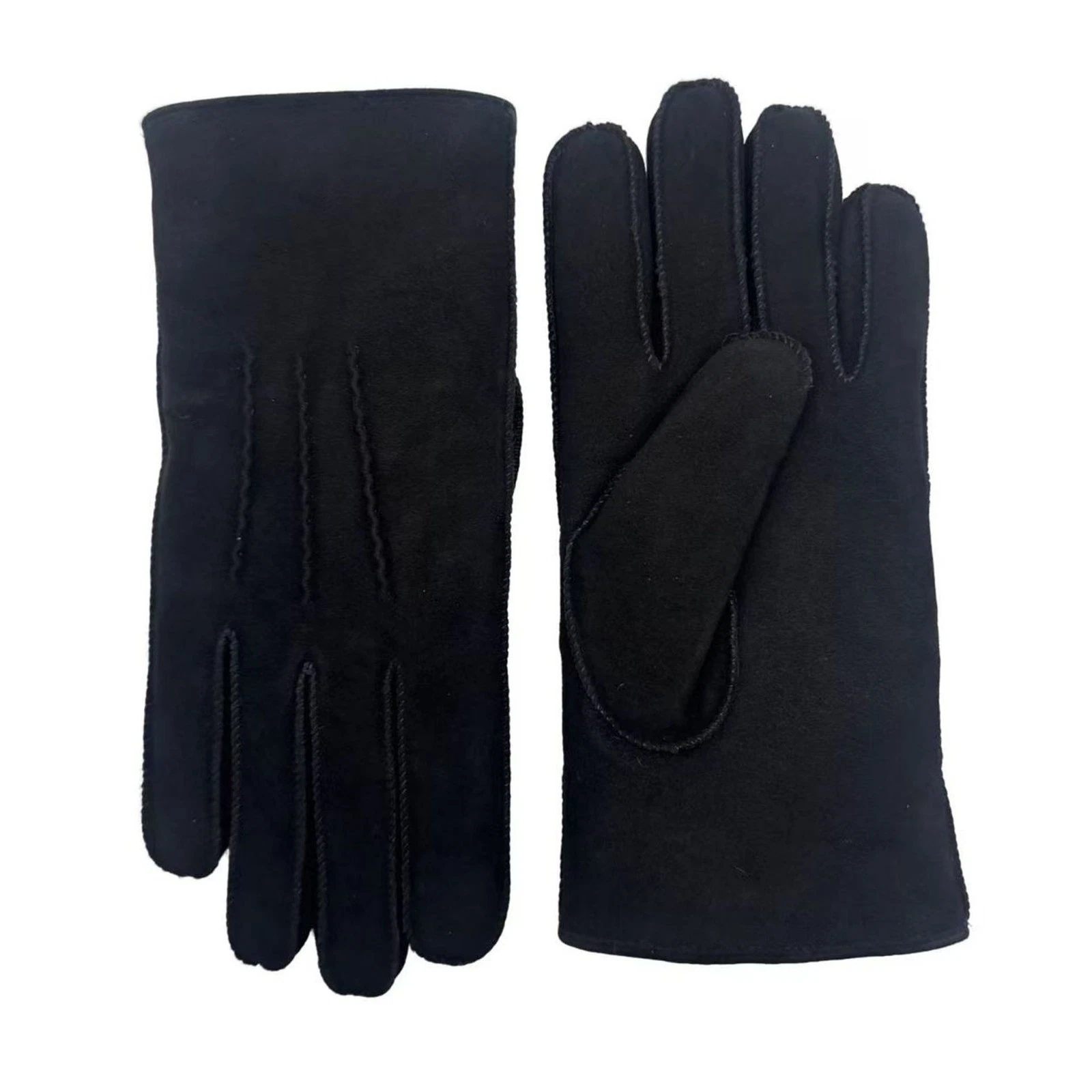 Men's Real Fur Shearling Real Leather Sheepskin Fleece Winter Warm Short Gloves
Opens in a new windo
