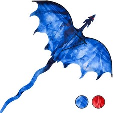 Ice Dragon 54" Huge Kite for Kids and Adults Easy to Fly Single Line String w...