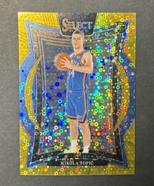 2024-25 Panini Select Concourse Nikola Topic  Gold Disco Prizm /10 (RC)