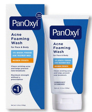 PanOxyl Acne Foaming Wash Benzoyl Peroxide 10 Antimicrobial, 5.5 Oz
