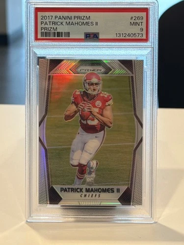 2017 Panini Prizm Patrick Mahomes II Rookie Silver Prizm #269 PSA 9