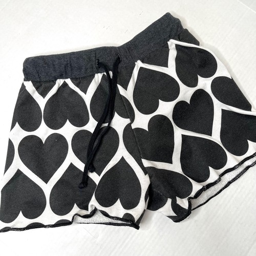 Heart Sweatpants Shorts Size Small Cotton Pants Festival Handmade Upcycled Flow - Picture 7 of 11