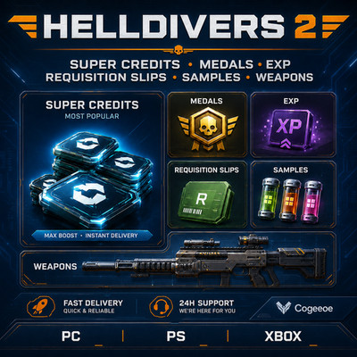 HELL-DIVERS 2 - Farm Fast |SuperCredits |Medals |Samples    | XP |No Login 