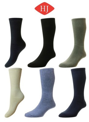 HJ Hall Baumwolle Diabetiker Socken Herren Damen Nicht Elastisch Lose Top Kleid
