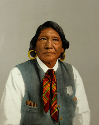 Native American Utes Ignacio High Chief Photochrom Detroit Photographic Co. 1899